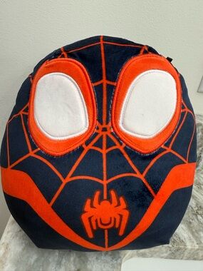 Marvel Spider-Man Miles Morales Squishmallow Plush 10” Black Red Soft Pillow